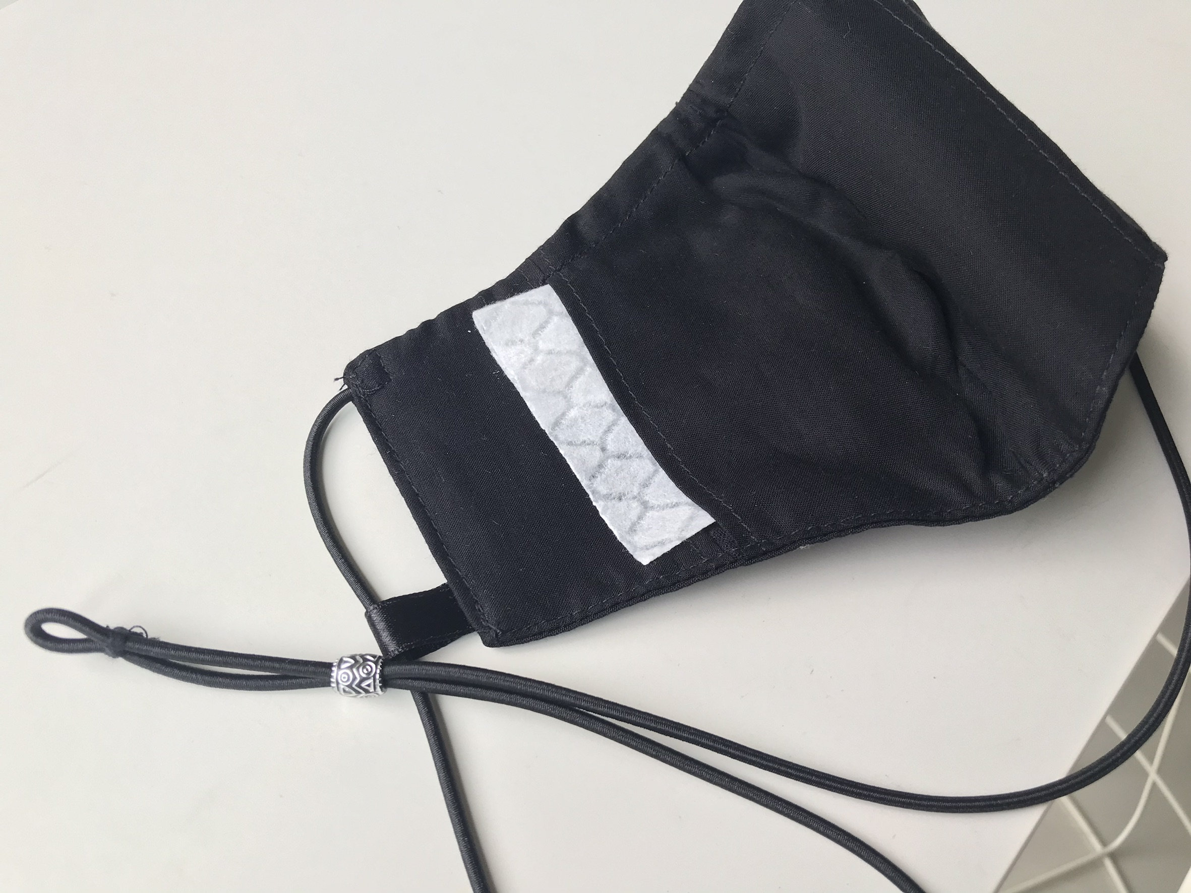 Set of 3MASK Triple black plain Face mask with neck strap Etsy