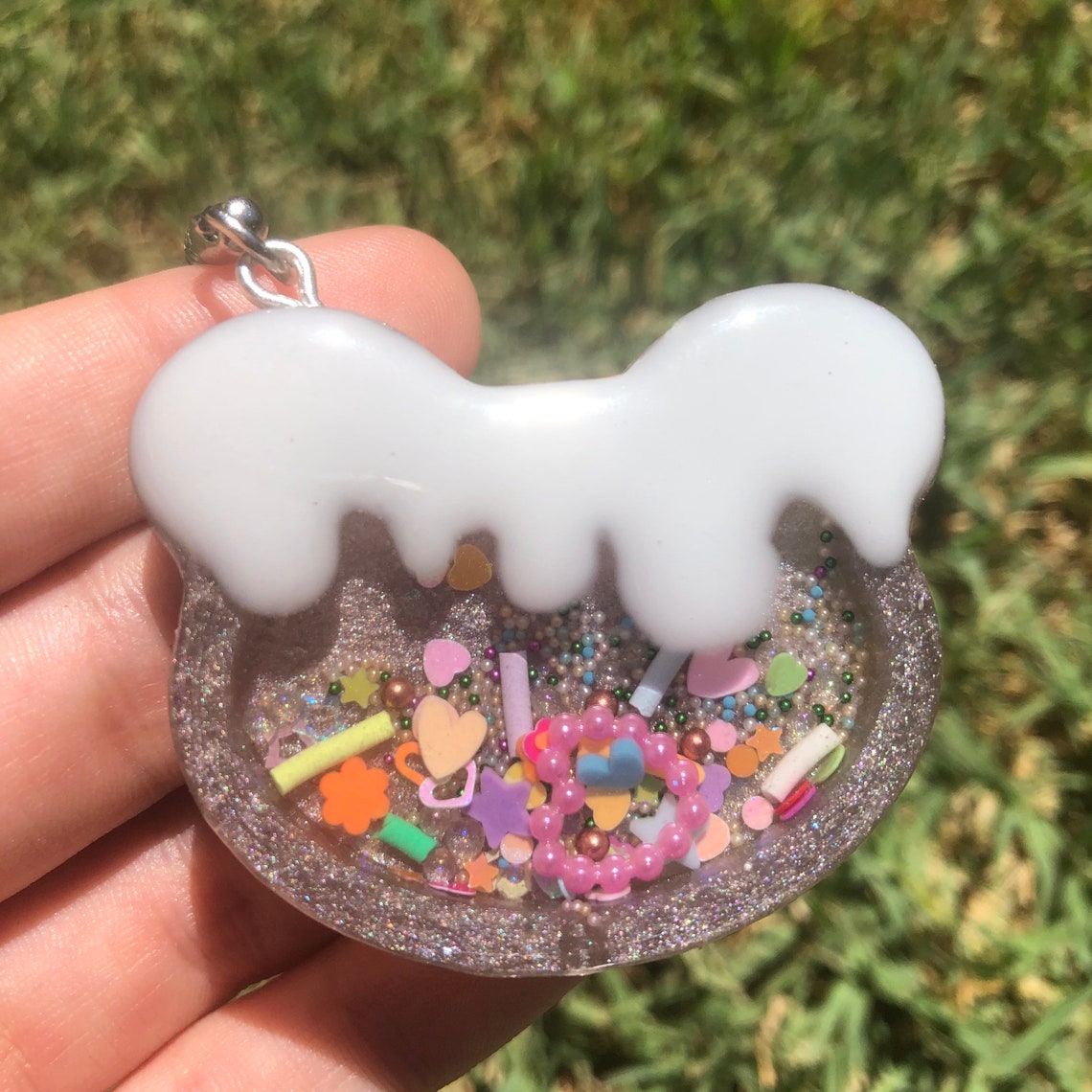 Cookie Resin Shaker Keychain Star Resin Shaker Bear Resin Etsy