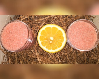 Pink lemonade sugar scrub