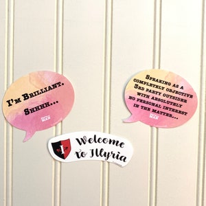 She's The Man Stickers, Movie Quotes, Welcome to Illryia, I'm Brilliant. Shhh..., Completely Objective 3rd Party, Movie Stickers