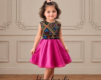 Girls Palestinian Tatreez Embroidered Dress – Special Occasion Wear