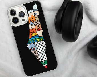 Palestine Map Customizable iPhone Case: Middle Eastern Cultural Design Phone Cover
