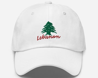Casquette de baseball avec nom du Liban, chapeau de papa brodé personnalisé en cèdre libanais, chapeau à profil bas avec broderie personnalisée