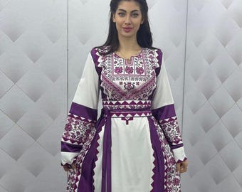 Nilly Bridal Tatreez Dress: Palestinian Embroidered Fallahi Thobe