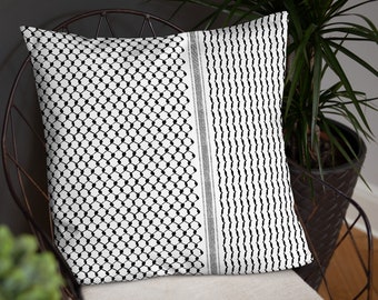 Cuscino decorativo con motivo Kufiya palestinese – Decorazione tradizionale per la casa Hatta