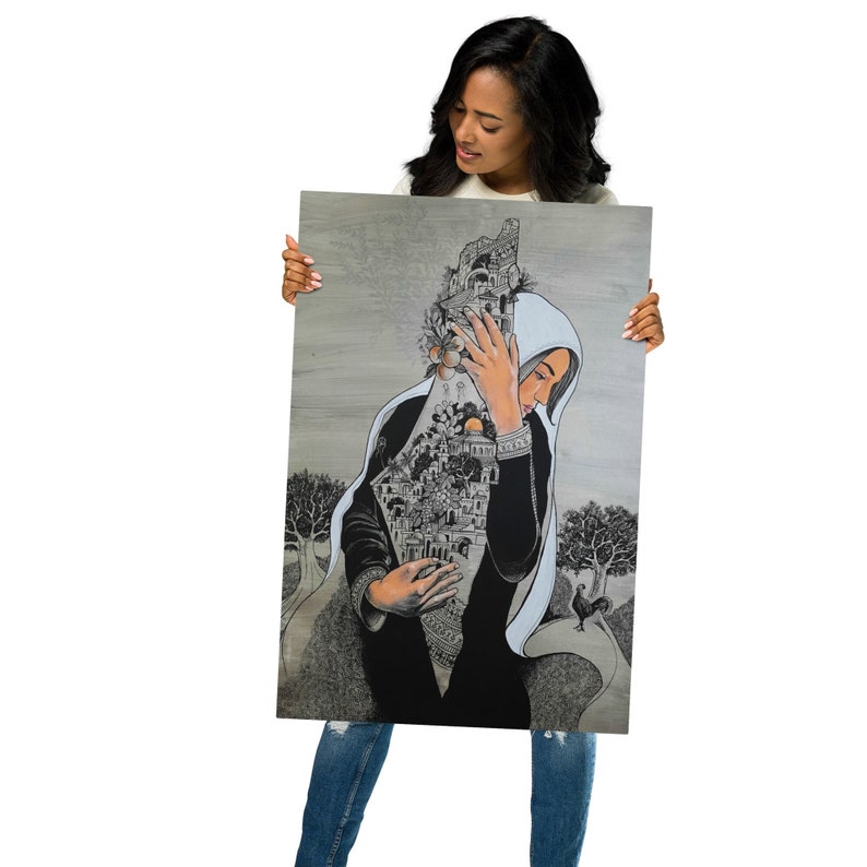 Palestinian art metal print wall home decor