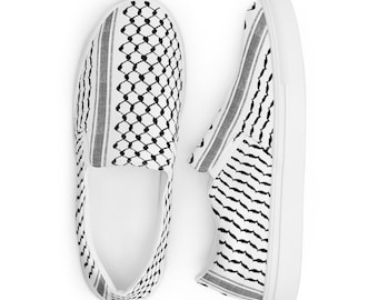 Palestinian Kufiya Customizable Men’s Slip-on Canvas Shoes