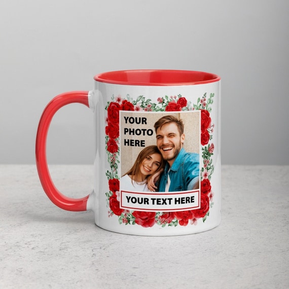 Customizable Photo Coffee Mug Colorful Gift Mug Personalizable Gift for Her Custom  Mug for Him With Logo or Text or Any Cool Design Idea 