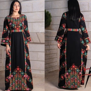 Floria Palestinian Jordanian Embroidered New Design Abaya Maxi | Etsy