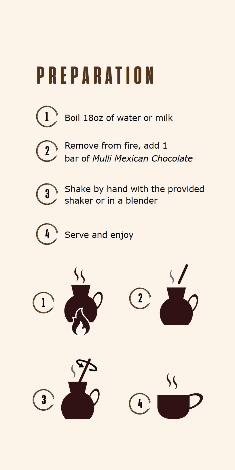 Mulli Mexican Chocolate/Molinillo Set 500gr.
