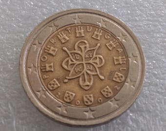 希少なギリシャ2002年2ユーロ硬貨（「S」ミントマーク付き