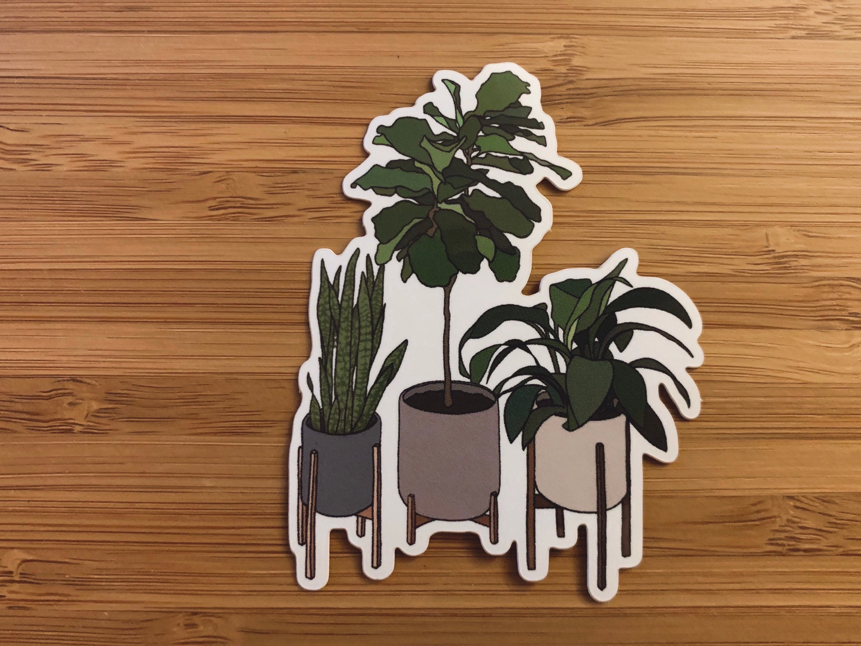House Plant Sticker Vinyl Decal Etsy