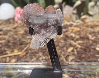 Amethyst Blume Zeolith Brasilien Kristall 4,3 Unzen Mini auf Ständer