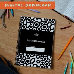 DIGITAL Sermon Notes Sheet for Kids / Worship Notes for Kids / Children's Notebook / Kids Journal / Sunday School Notes / Children's Church