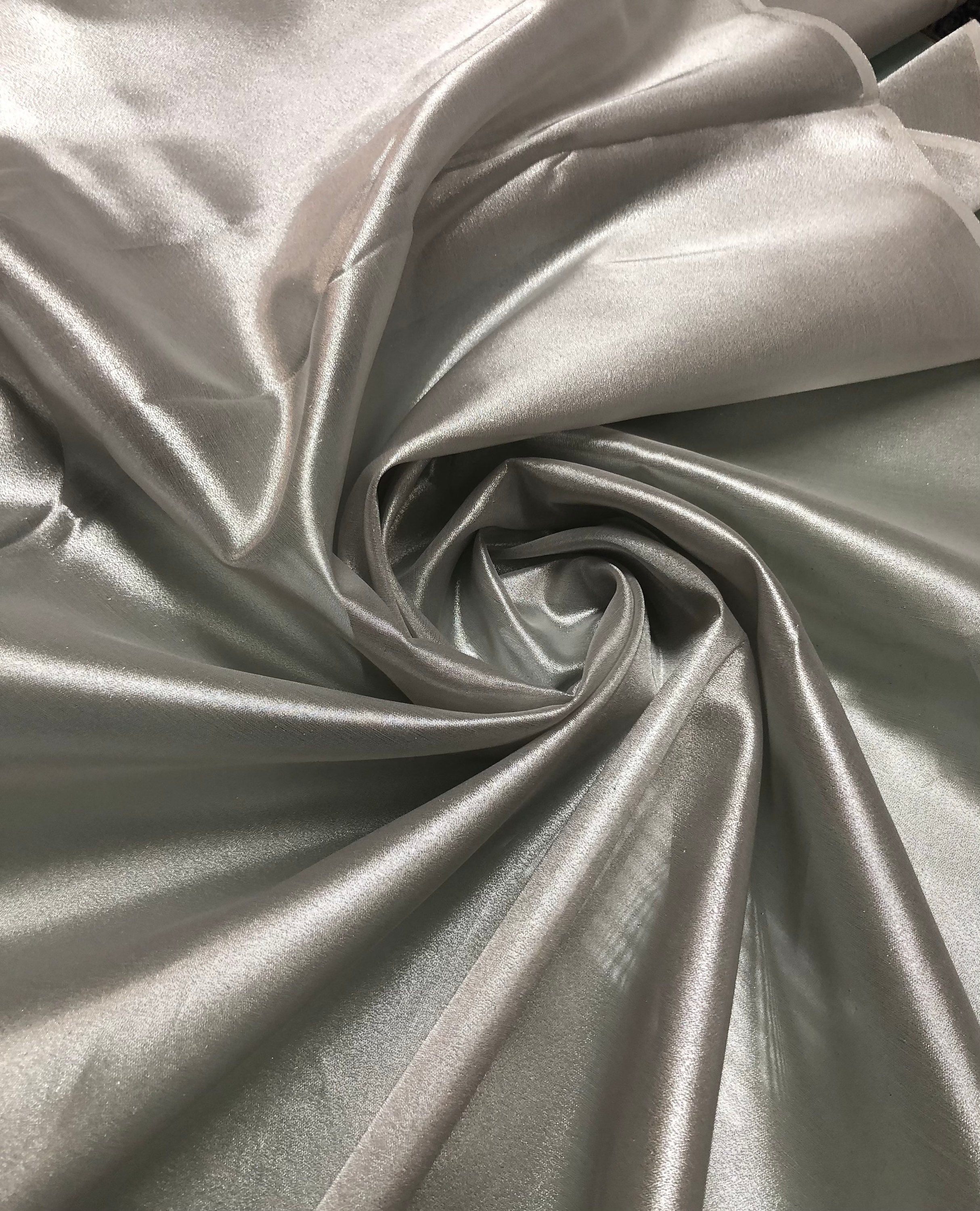 Poly Viscose Matalic Organza 45 Wide. Beautiful Silver Etsy UK
