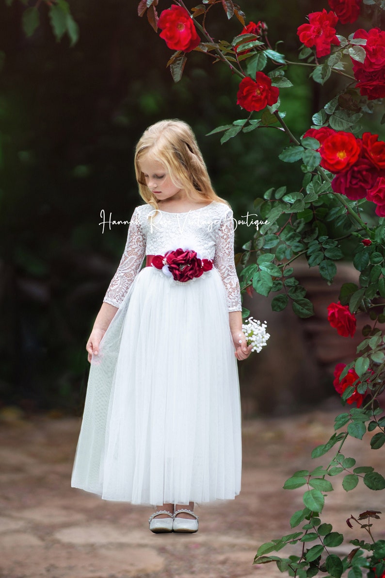 Bohemian Flower Girl Dress White Toddler Flower Girl Dress Etsy