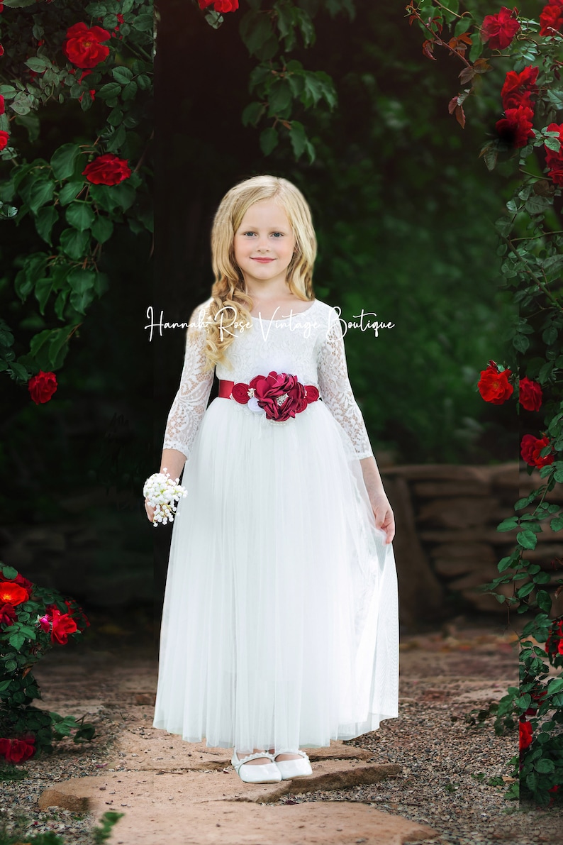 Bohemian Flower Girl Dress White Toddler Flower Girl Dress Etsy
