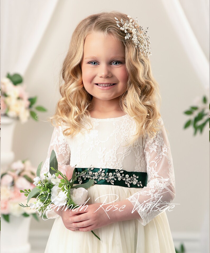 Solid Ivory Flower Girl Dress Flower Girl Dress Elegant Etsy