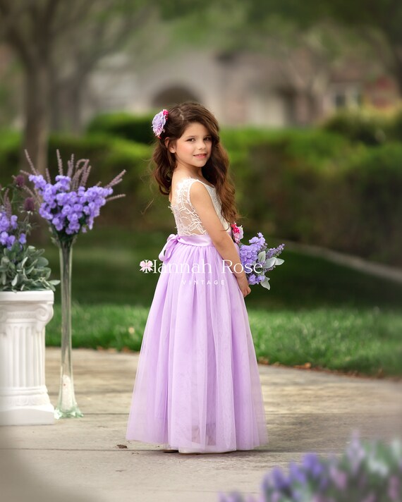 Dark Purple Flower Girl Dresses