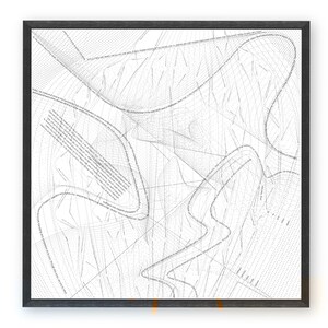 Ketubah de hilo invisible – Ketubah abstracto moderno, Ketubah de líneas entrelazadas, arte de boda judío minimalista, impresión Ketubah personalizada