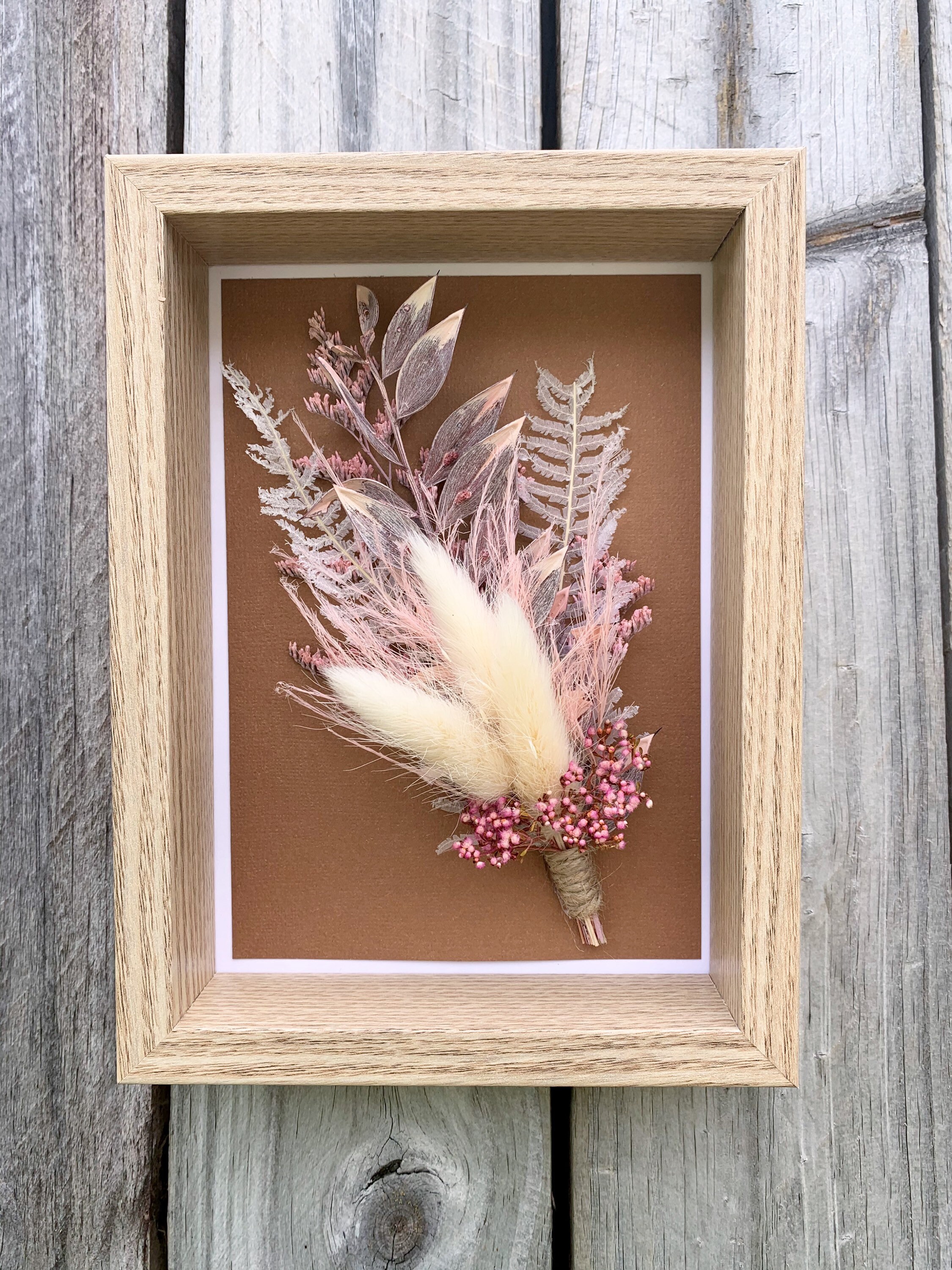 PRESERVED Dried Flower Arrangement Picture in Frame / Floral Etsy