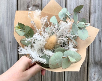 Cute MINI VASE Dried Flower BOUQUET Bunch / Boho Rustic / Preserved Dried flowers / Wedding bouquet / Aussie Bush Bunch