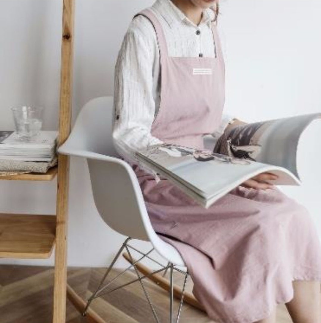 Tie Dye Linen Apron Dress