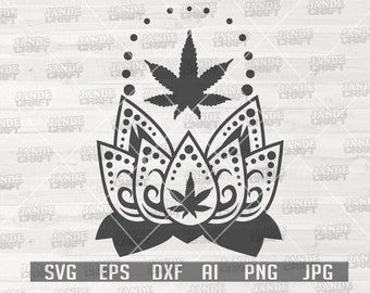Download Cannabis Mandala Svg Etsy