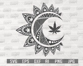 Download Cannabis Mandala Svg Etsy