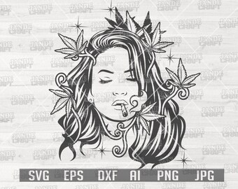 Download Girl Smoking Weed Etsy