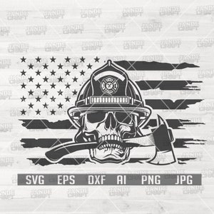 USA Firefighter Svg | Firefighter Skull Svg | Skull Svg | Firefighter svg | Fireman svg | Firefighter Shirt | First Responder | 911 svg