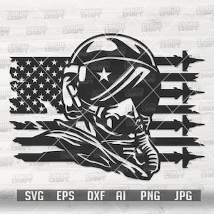 Piloto da Força Aérea dos EUA svg | Clipart militar dos EUA | Arquivo de corte do caça aéreo | Estêncil de soldado de avião a jato | Exército Combate dxf | Camisa do capitão de vôo png
