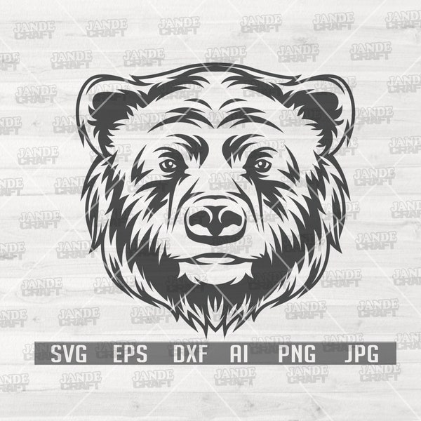 Bear Head svg | Chemise d’ours svg | Chasse en plein air svg | Chemise de chasse svg | Ours svg | | Bear Cutfiles | Bear Clipart Animal Head svg | Ours