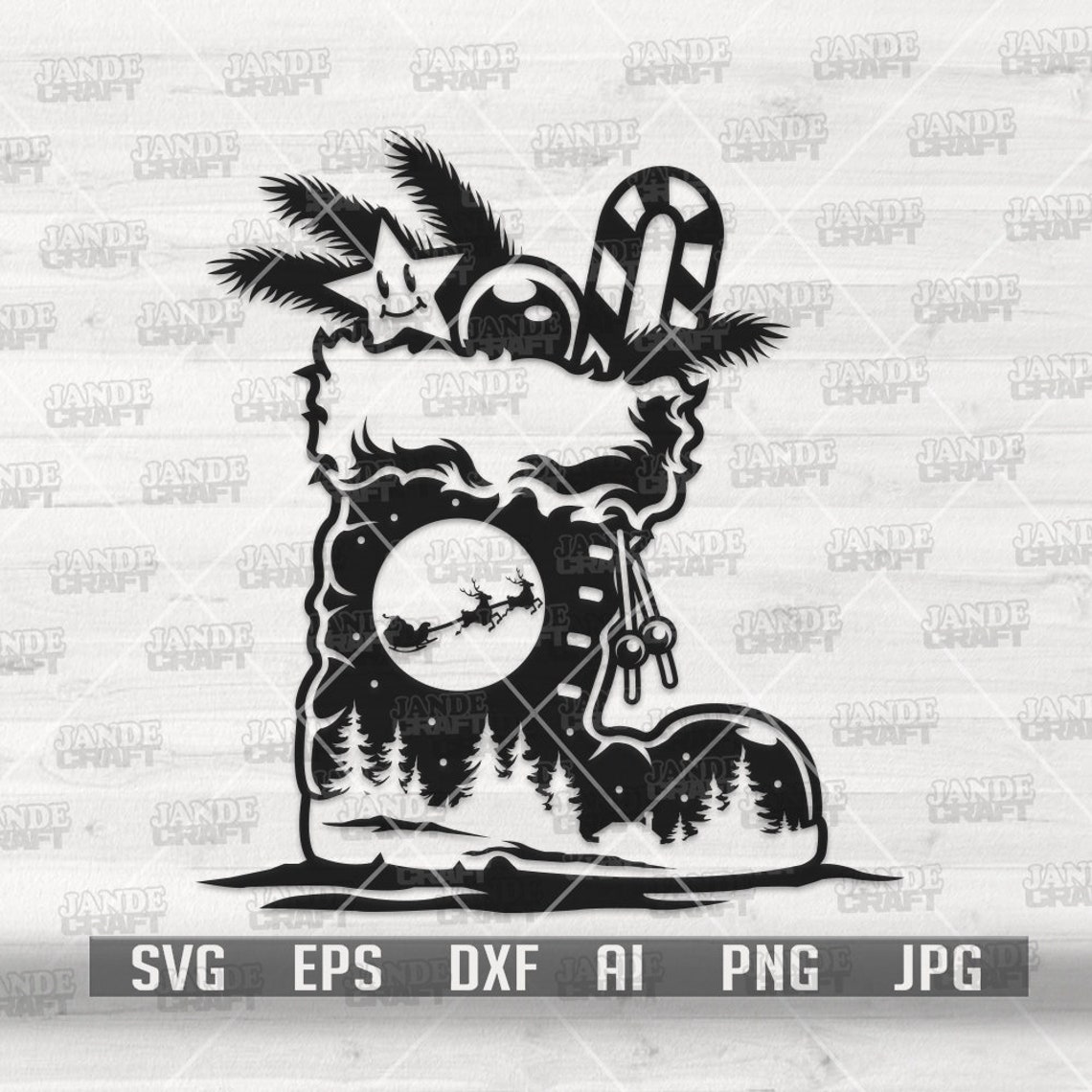 Christmas Stocking Svg Christmas Socks Svg Hanging Socks - Etsy