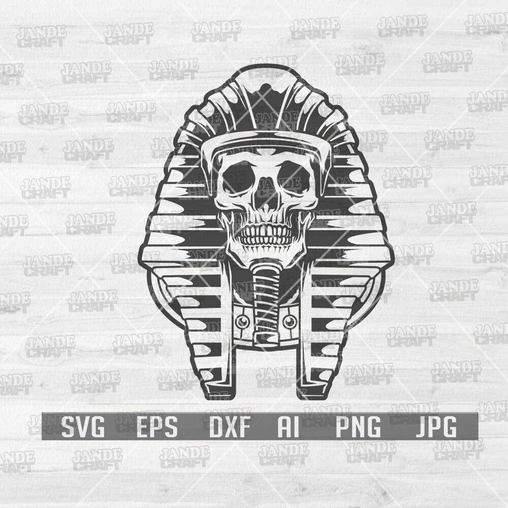 Pharaoh Skull Svg | Egypt Svg | Egyptian Skull Svg | Pharaoh Svg ...