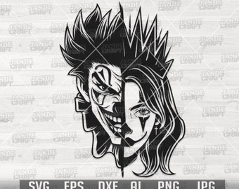 ピエロ漫画中指 svg png dxf eps pdf | レーザー彫刻カット印刷