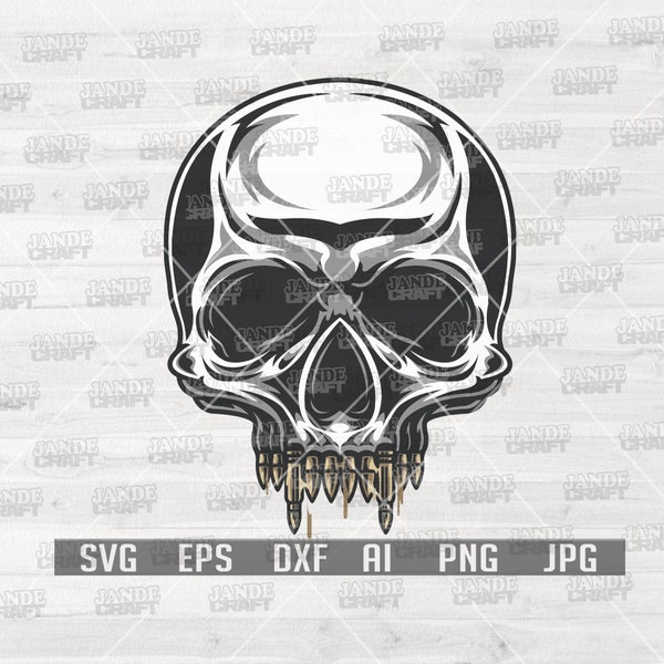 Bullet Skull svg | Bullet Skull png | Skull svg | Skull Shirt svg | Skull Cutifle | Skull Clipart | Skull Instant Download |Digital Download