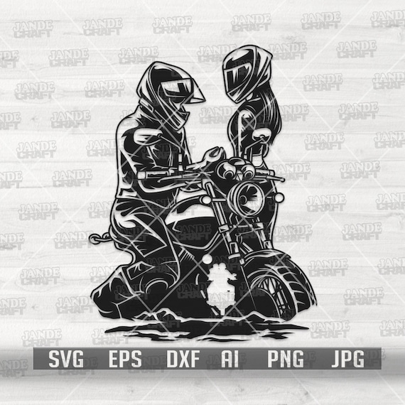 Biker Lovers Svg Riding in Tandem Clipart Ride Partners - Etsy