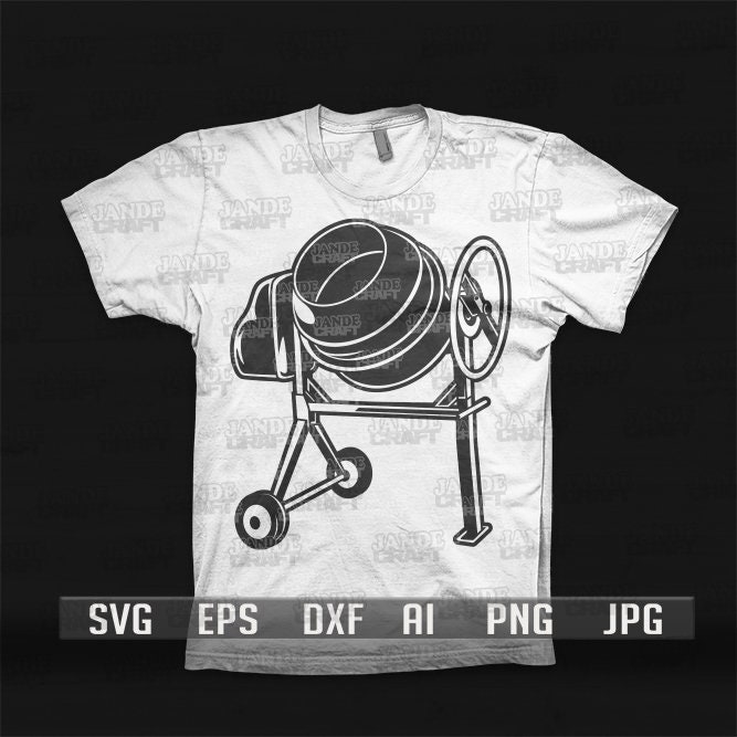 Cement Mixer Portable Svg Cement Mixer Svg Mixer Clipart Etsy
