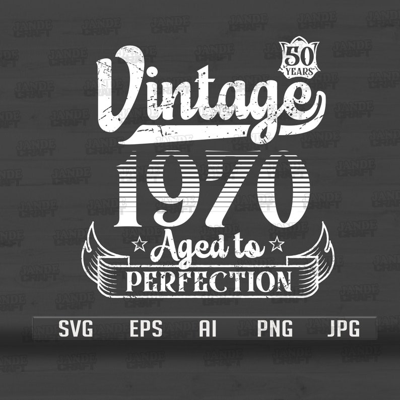 50th Birthday Svg Aged to Perfection Svg Vintage Svg | Etsy