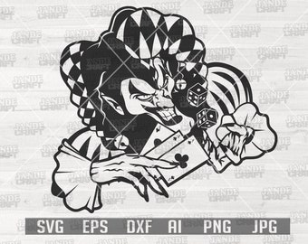 Joker Clown svg | Jester svg | Jester Clown svg | Joker svg | Jester Clipart | Jester Cutfile | Halloween Clown svg | Halloween Clipart