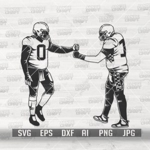 Voetballer Vuistbult svg | Ball Reddingsshirt png | Sportpapa Cutfile | Speldag-stencil | Quarterback dxf | Fullback Guard Clipart jpeg