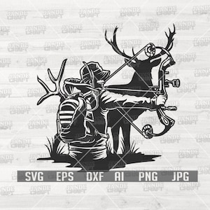 Deer Bow Hunting svg | Deer Hunting svg | Deer svg | Bow Hunting Clipart | Deer Cutfile | Hunter Shirt svg | Outdoor svg| Bow svg | Boho svg