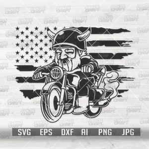 US Biker Viking svg | Clipart de cavalier de guerrier | Pochoir Valhalla Ride | Chemise de papa de combattant sportif png | Rallye cycliste Norse Myth dxf | Dieu d'équitation