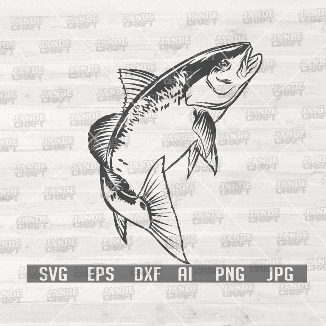 Red Drum Fish Svg Red Drum Fish Png Fish Clipart Fish Cutfile Fishing