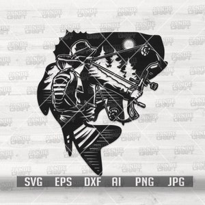 Fish Bow Hunting svg | Bow Hunting png | Bow Hunting Clipart | Bow Hunting Cutfile | Fish Bow Hunting png | Hunting svg | Bow svg | Bow png