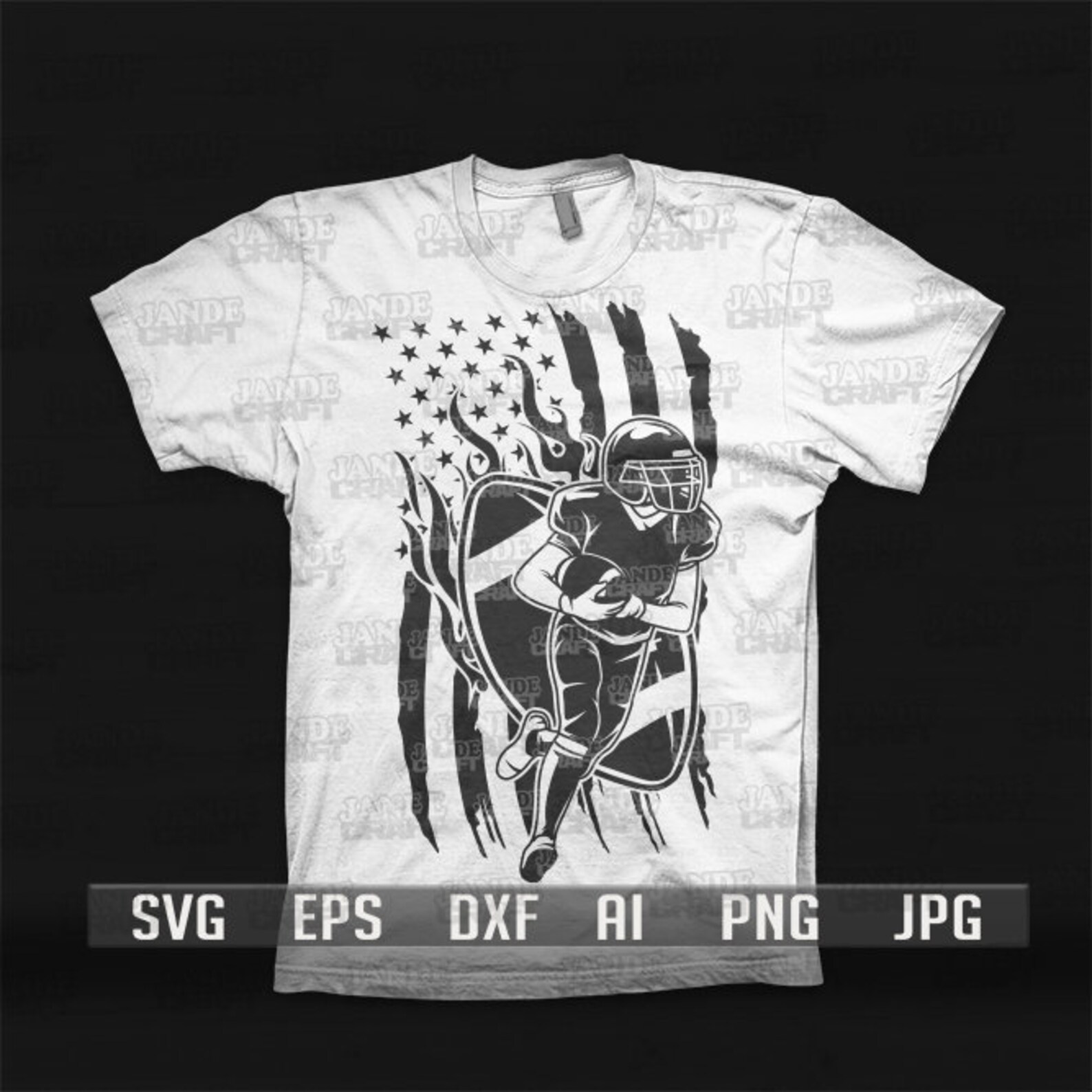 US Football Player Svg US Football Clipart Football - Etsy