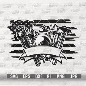 US Plumber Tools svg | Pipe Fitter Clipart | US Plumbing Monogram | Plumber Cut File | Pipe Repair Stencil | Pipe Wrench dxf | Repairman png