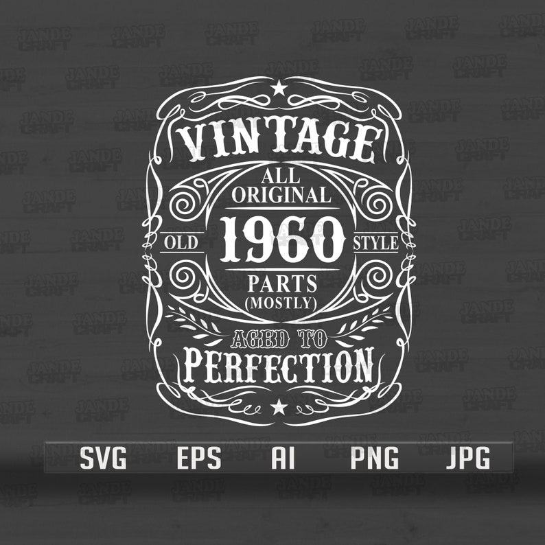 Download 60th Birthday Svg Aged to Perfection Svg Vintage Svg | Etsy