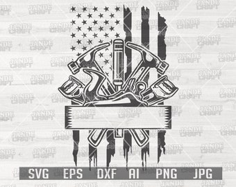 US Carpenter Tools svg | Carpenter Dad svg | Construction Monogram | US Builders Repair Shop | US Contractor Stencil |Carpenter Tool Clipart